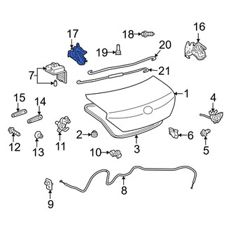 Toyota OE - Rear Left Deck Lid Hinge