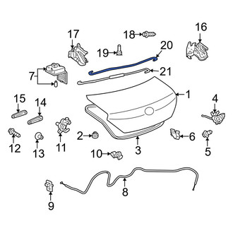 Toyota OE - Rear Right Trunk Torque Rod