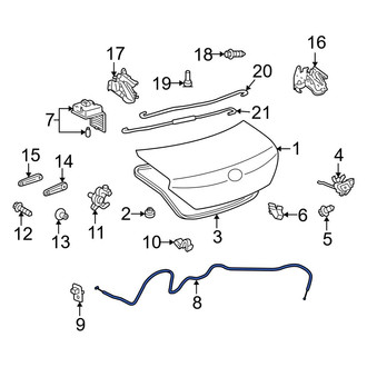Toyota OE - Rear Deck Lid Release Cable