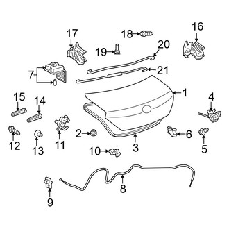 Toyota OE - Trunk Lid - Lid & Components (SE / SLE Convertible)