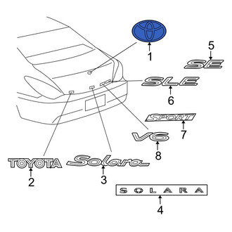 Toyota OE - Rear Deck Lid Emblem