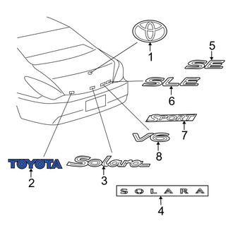 Toyota OE - Rear Deck Lid Emblem