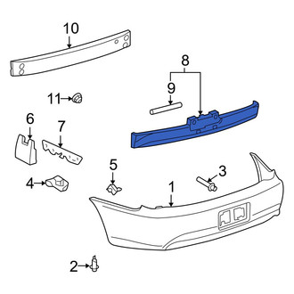 Toyota OE - Rear Bumper Impact Absorber