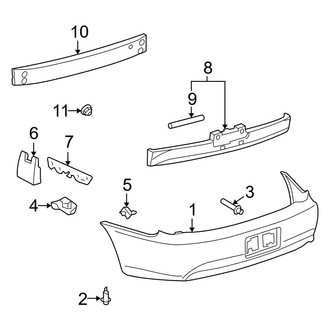 Toyota OE - Rear Bumper - Bumper & Components (SE / SLE Coupe)