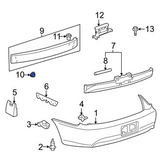 Toyota OE - Front Bumper Impact Bar Nut
