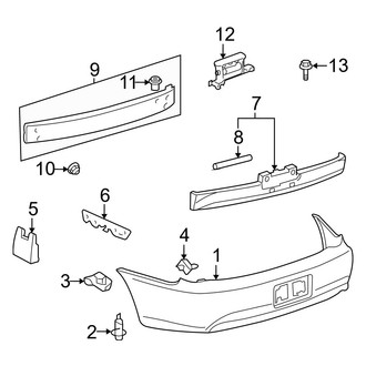 Toyota OE - Rear Bumper - Bumper & Components (SE / SLE Convertible)