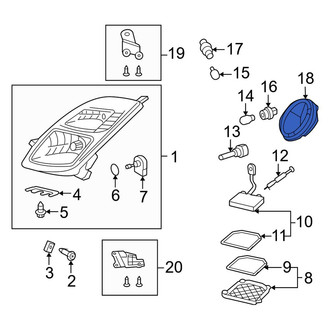 Toyota OE - Front Headlight Bulb Cap