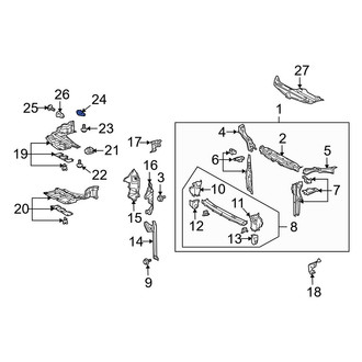 Toyota OE - Radiator Support Splash Shield Clip