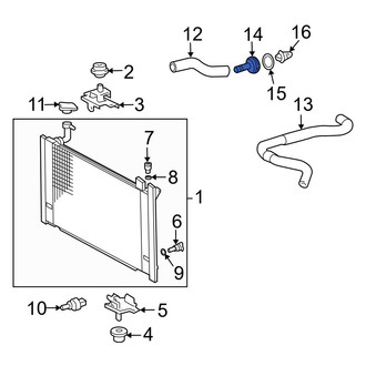 Toyota OE - Engine Coolant Thermostat Housing