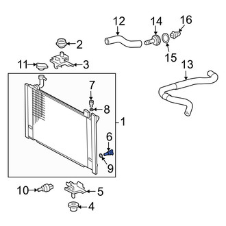 Toyota OE - Upper Radiator Drain Plug