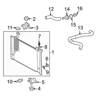 Toyota OE - Upper Radiator Drain Plug