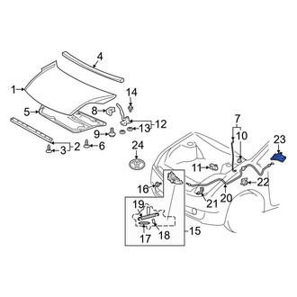 Toyota OE - Front Hood Release Handle