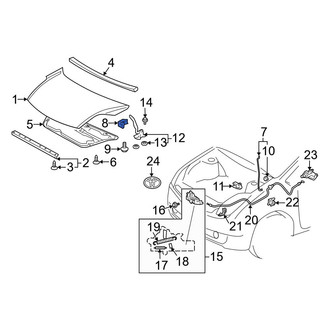 Toyota OE - Hood & Trunk Prop Rod Bracket