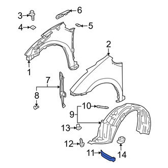 Toyota OE - Front Left Fender Liner Extension