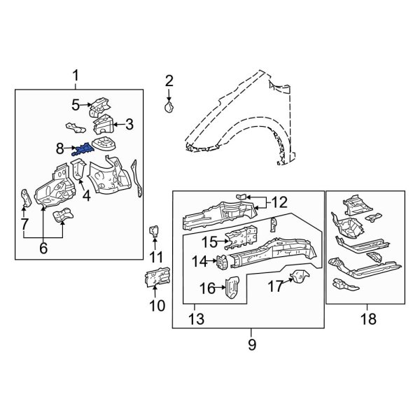 Fender Rail Reinforcement Brace