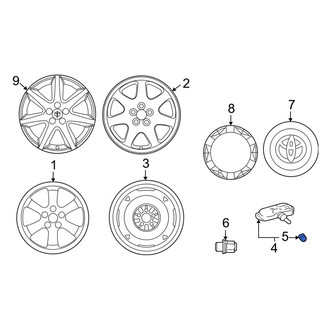Toyota OE - Tire Pressure Monitoring System (TPMS) Valve Stem Cap