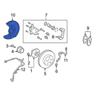 Toyota OE - Front Brake Dust Shield