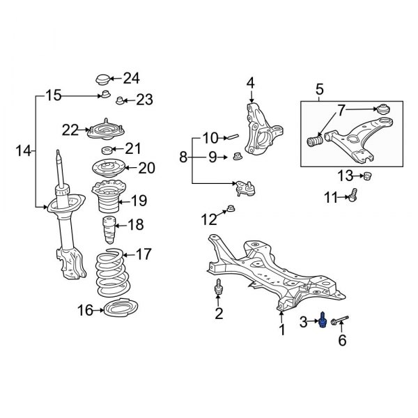 Suspension Crossmember Bolt