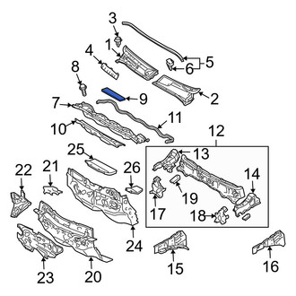 Toyota OE - Front Upper Cowl Insulator