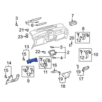Toyota OE - Upper Instrument Panel Knee Bolster