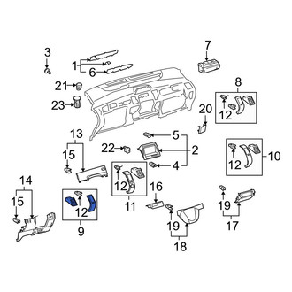 Toyota OE - Left Outer Dashboard Air Vent