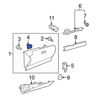 Toyota OE - Front Glove Box Door Striker