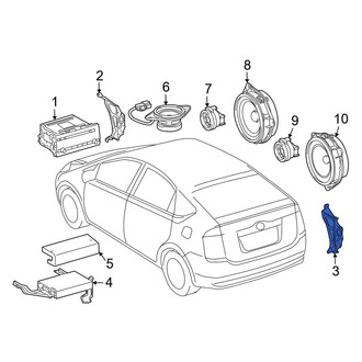 Toyota OE - Left Radio Bracket
