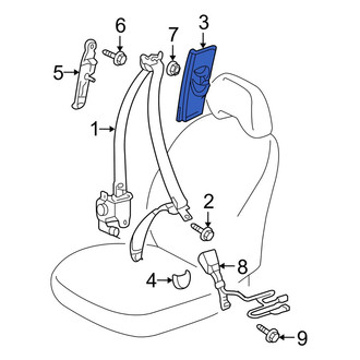 Toyota OE - Front Seat Belt Anchor Plate Cover