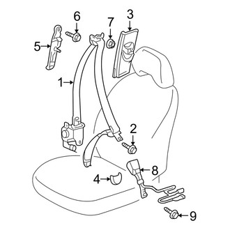 Toyota OE - Restraint Systems - Front Seat Belts