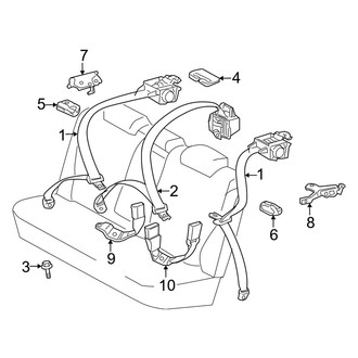 Toyota OE - Restraint Systems - Rear Seat Belts