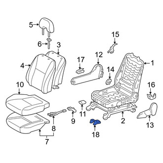 Toyota OE - Seat Track Cover