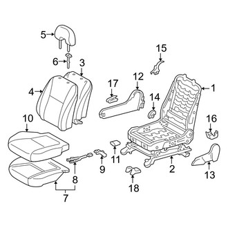 Toyota OE - Seats & Tracks - Front Seat Components (W/O Side Air Bag)