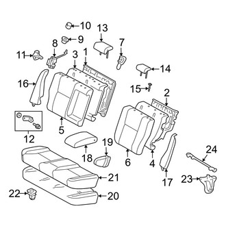 Toyota OE - Seats & Tracks - Rear Seat Components