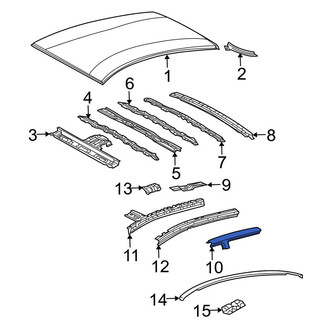 Toyota OE - Left Outer Roof Side Rail