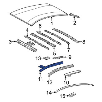 Toyota OE - Left Inner Roof Side Rail