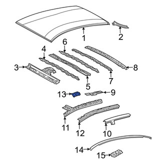 Toyota OE - Roof Side Rail Reinforcement