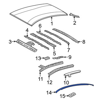 Toyota OE - Left Roof Molding