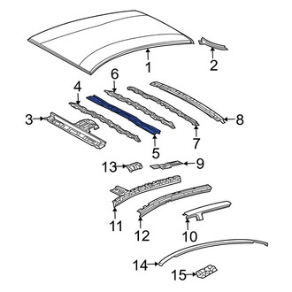 Toyota OE - Center Front Roof Panel Reinforcement