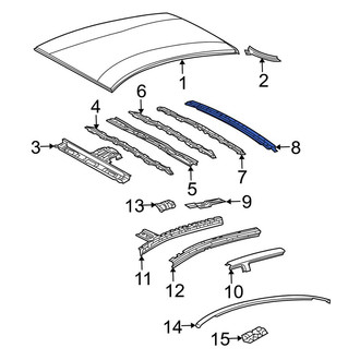 Toyota OE - Rear Roof Header Panel