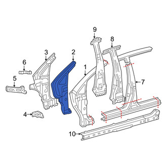 Toyota OE - Left Body A-Pillar Reinforcement