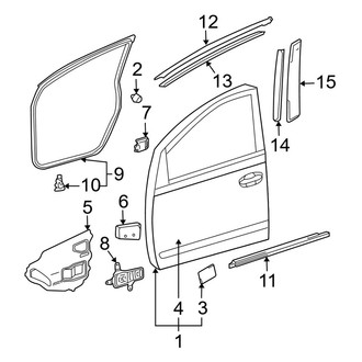 Toyota OE - Front Door - Exterior Trim