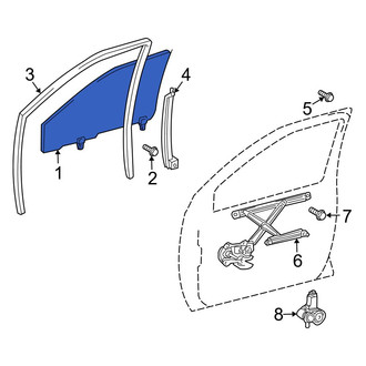 Toyota OE - Front Left Door Glass