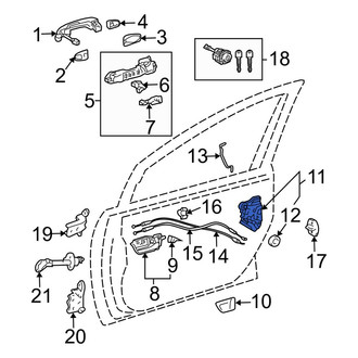 Toyota OE - Front Right Door Latch Assembly