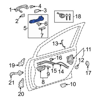 Toyota OE - Rear Left Exterior Door Handle Base