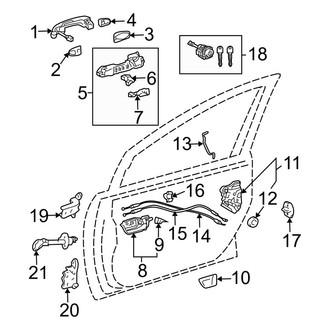 Toyota OE - Front Door - Lock & Hardware