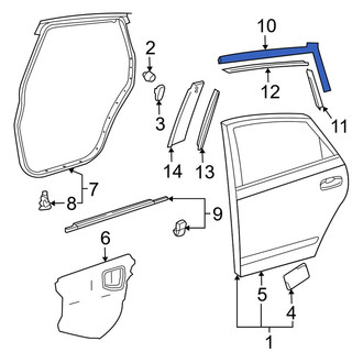Toyota OE - Rear Right Black Out Tape