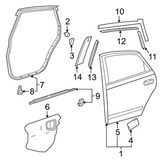 Toyota OE - Rear Door - Exterior Trim