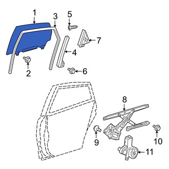 Toyota OE - Front Left Door Glass