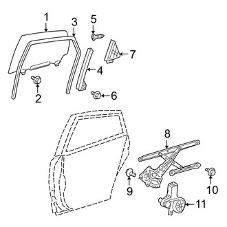 Toyota OE - Rear Door - Glass & Hardware