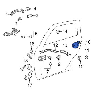 Toyota OE - Front Right Door Latch Assembly